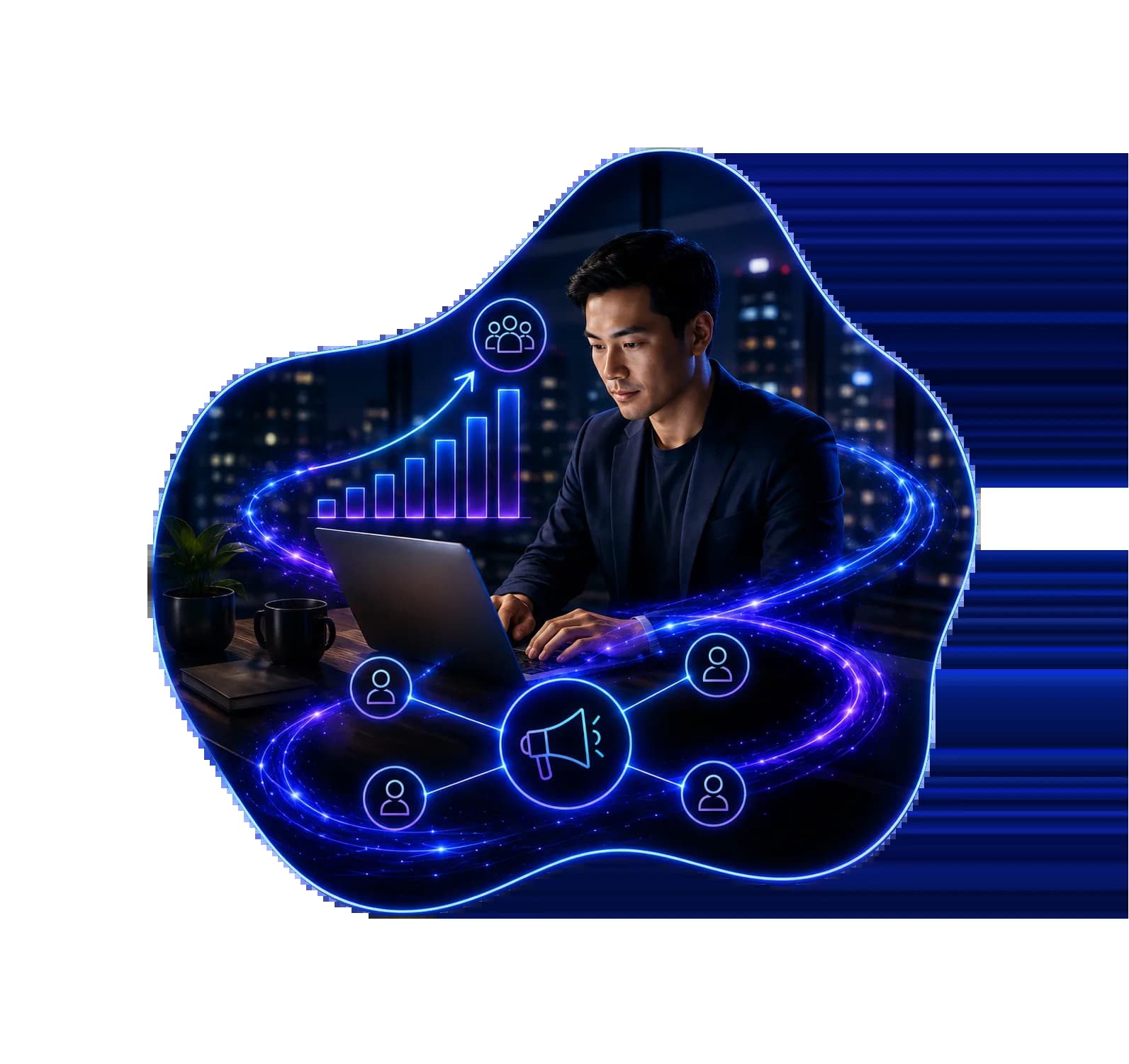 Illustration representing affiliate performance and conversions